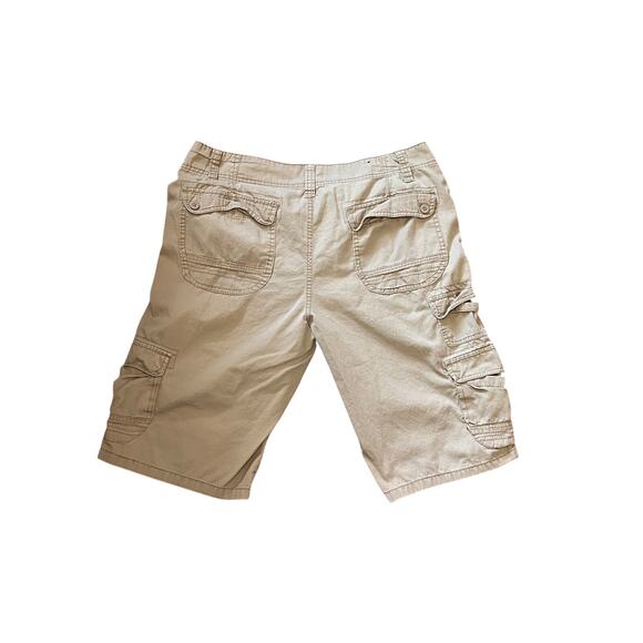 Carbon Cargo Shorts Khaki Tan Mens Size 32 Inseam 12" - Picture 2 of 3